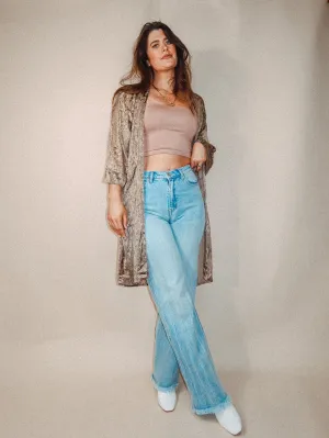 90s Mid-Rise Baggy Frayed Jeans