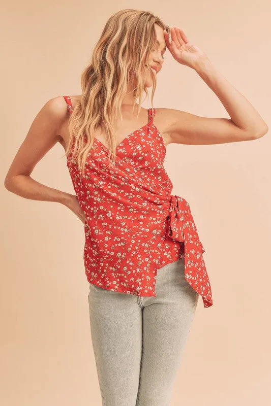 Aemi   Co Ditsy Floral Surplice Adjustable Straps Cami