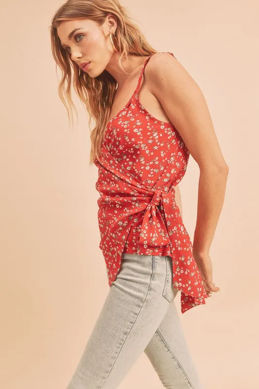 Aemi   Co Ditsy Floral Surplice Adjustable Straps Cami