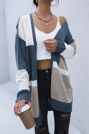 Affable Color Block Cardigan