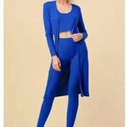 Ave ribbed tank top high waist legging cardigan 3 piece set.