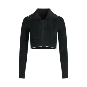 Bela Cropped Cardigan in Black