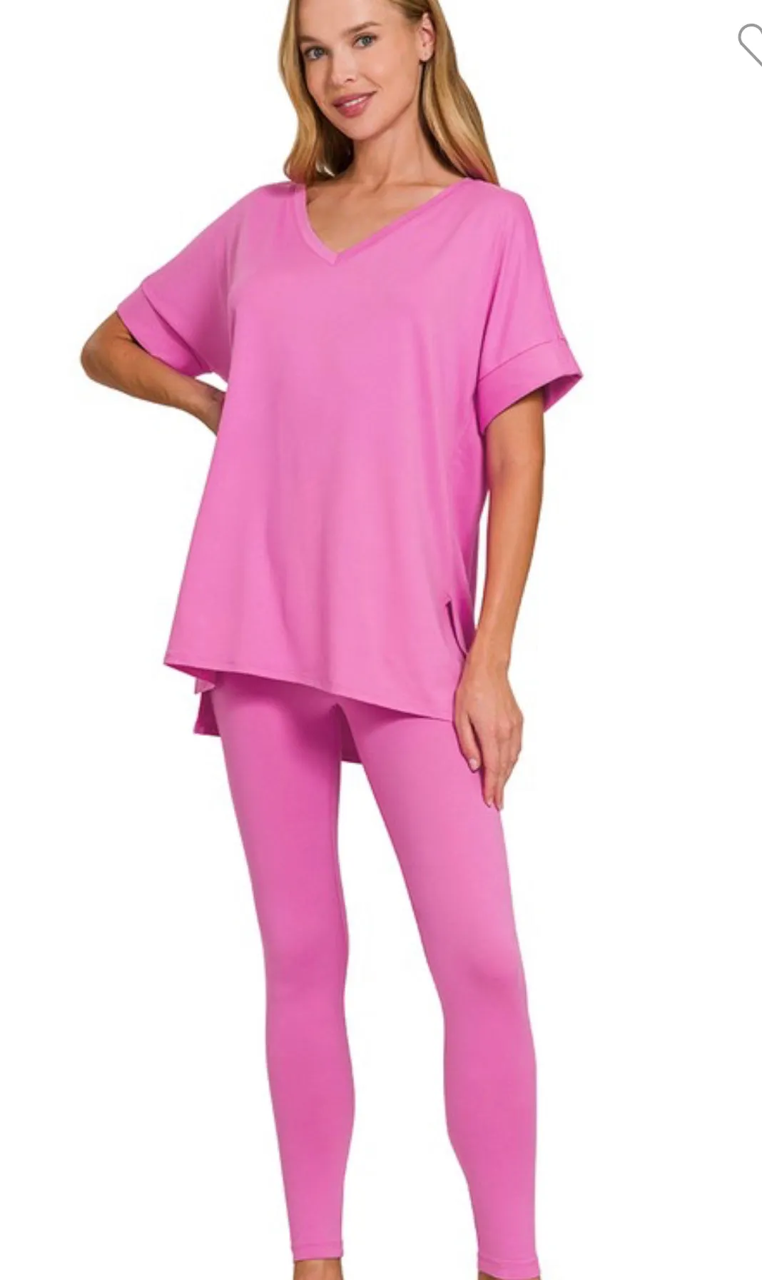 BF- Back to Basics Loungewear Set - Bright Mauve