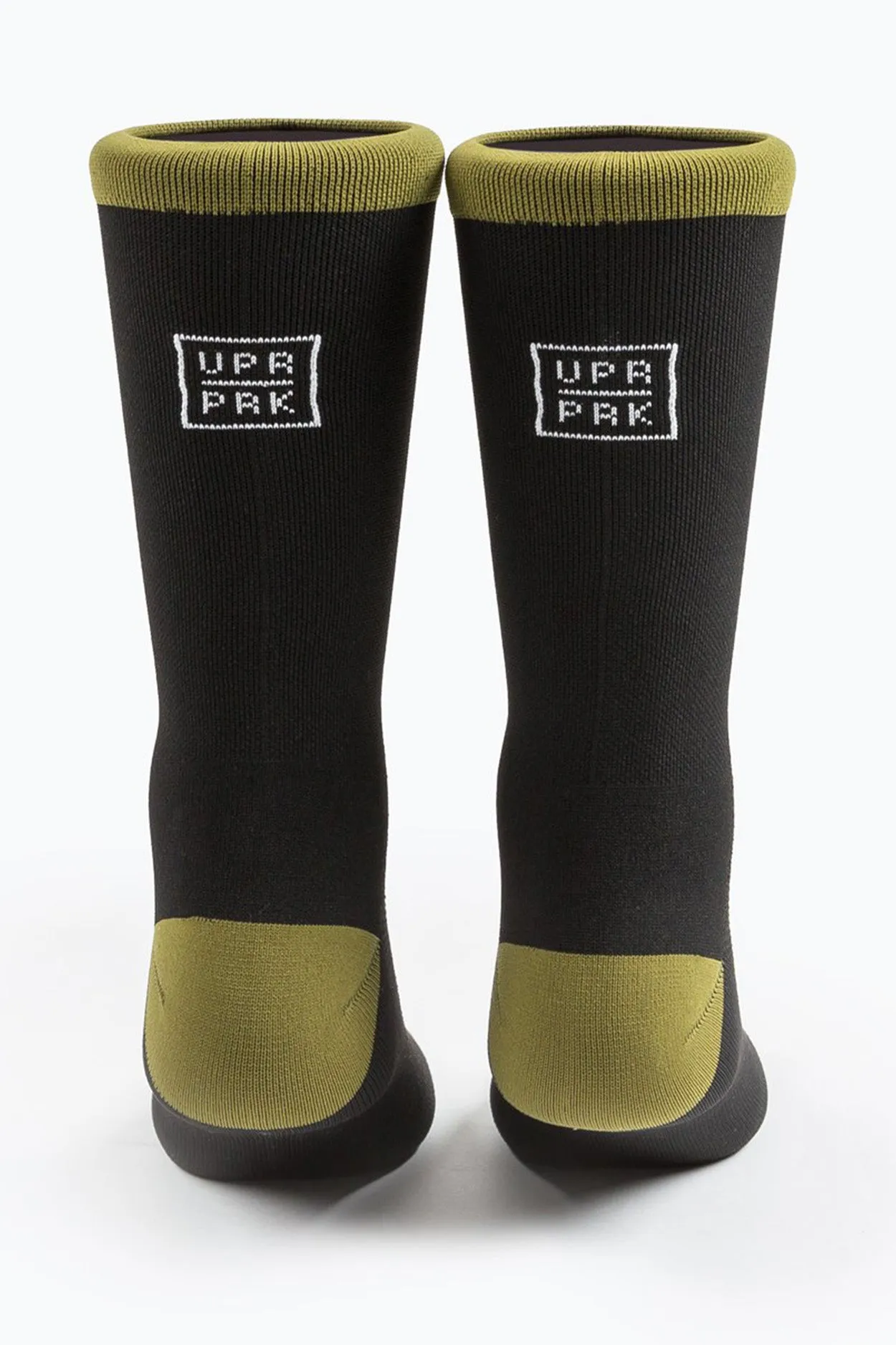 Black/Olive Box Logo Socks