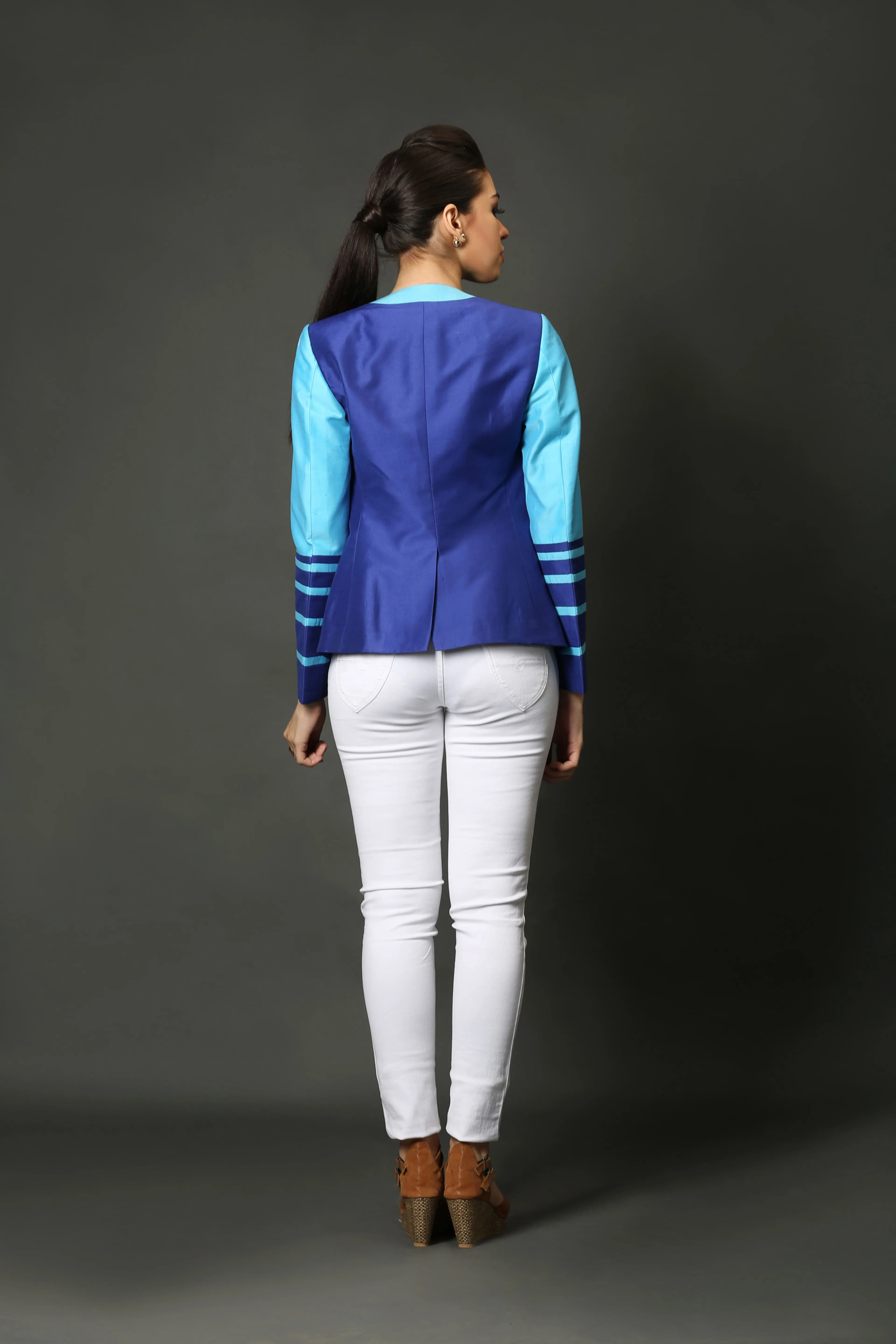 Blue Dual Color Summer Coat