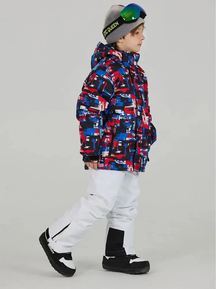 Boys Winter Snowboarding Jackets & Pants Printed Snowear