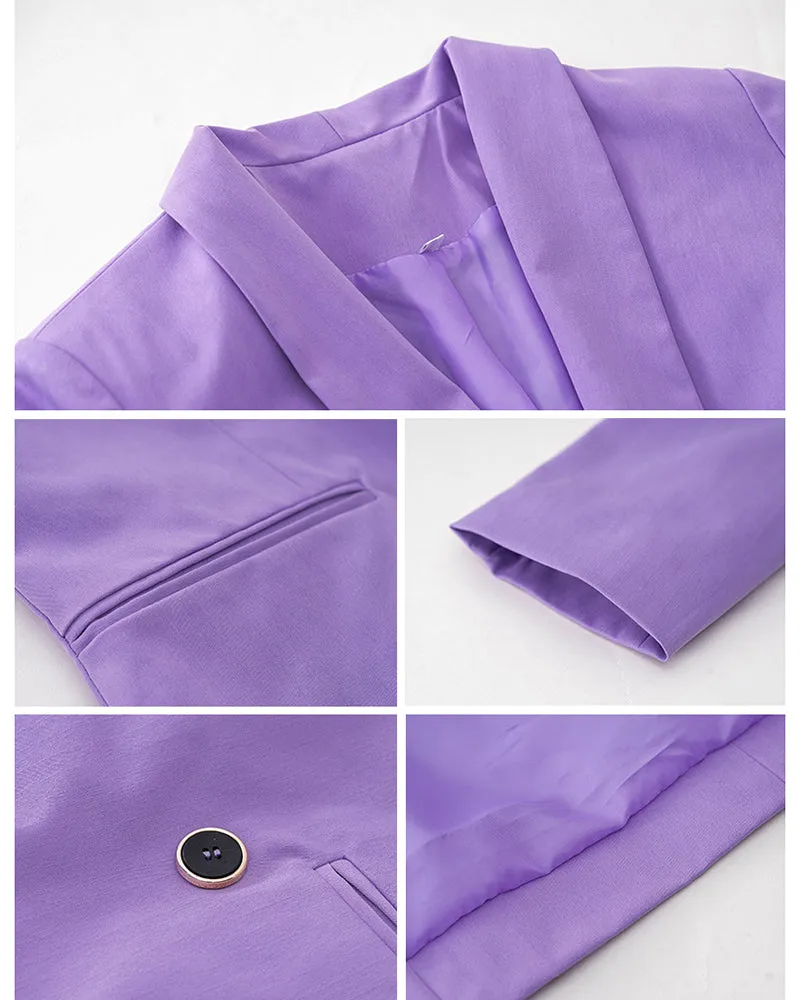 Casual Blazers Double Breasted Long Sleeve Work Office Blazer Jacket
