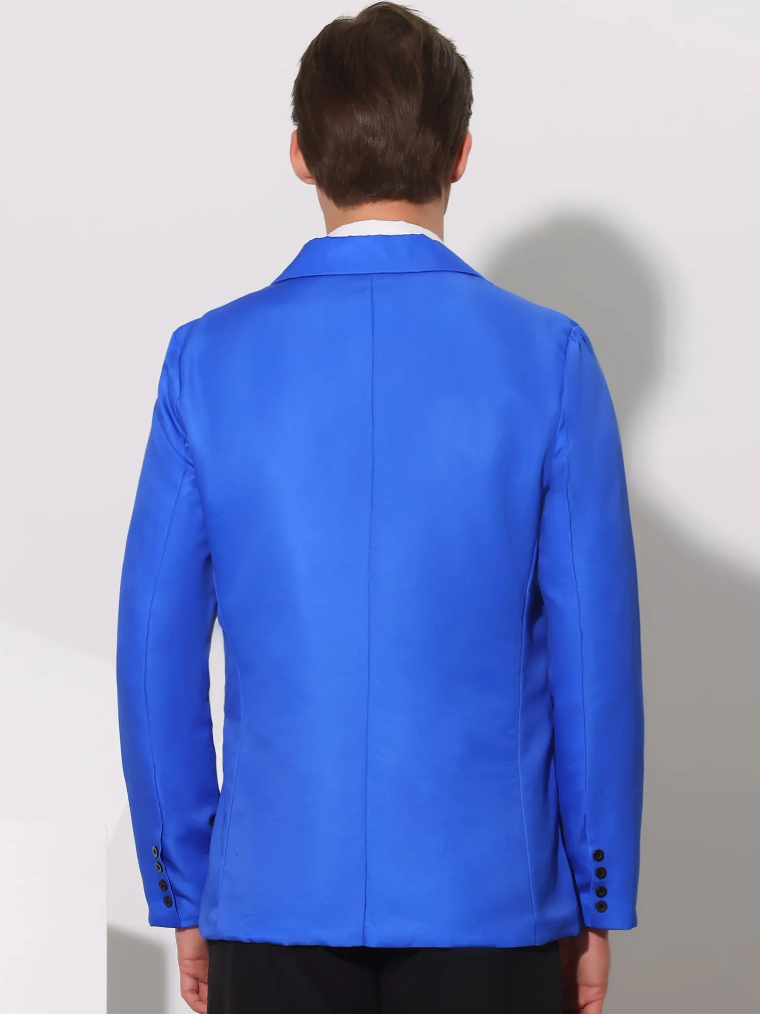 Classic Suit Jacket for Men's Single Breasted Office Work Formal Sports Coat