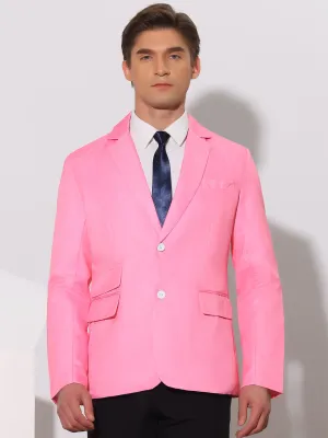 Classic Suit Jacket for Men's Single Breasted Office Work Formal Sports Coat