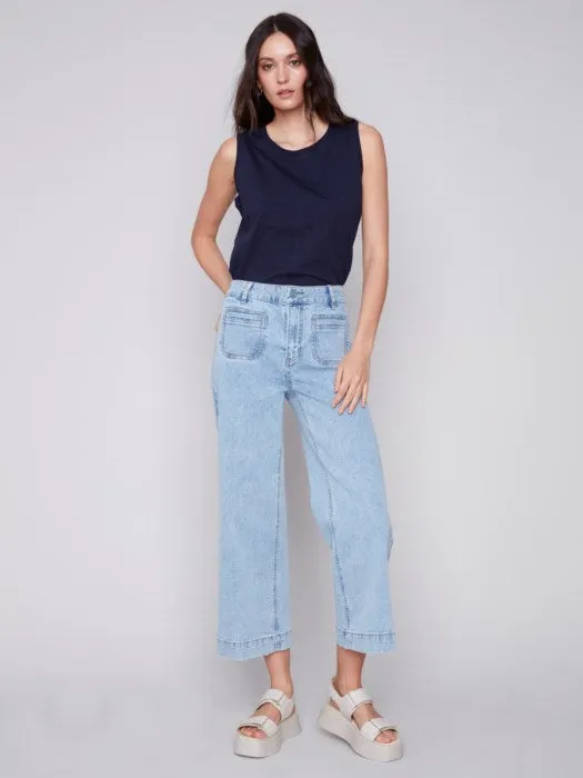 Cropped Wide Leg Cropped Pant