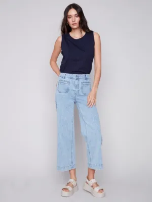 Cropped Wide Leg Cropped Pant