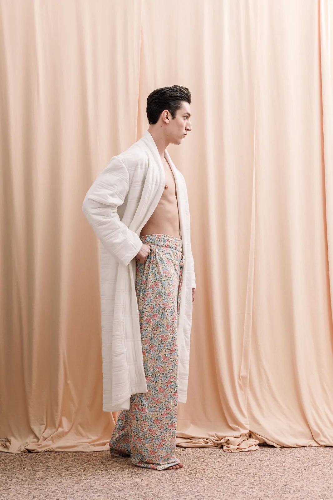 Desmos Quilted Robe White