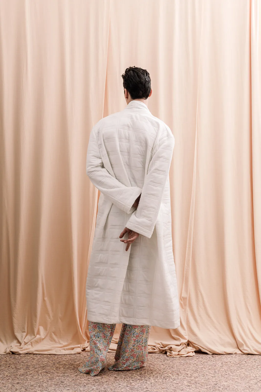 Desmos Quilted Robe White