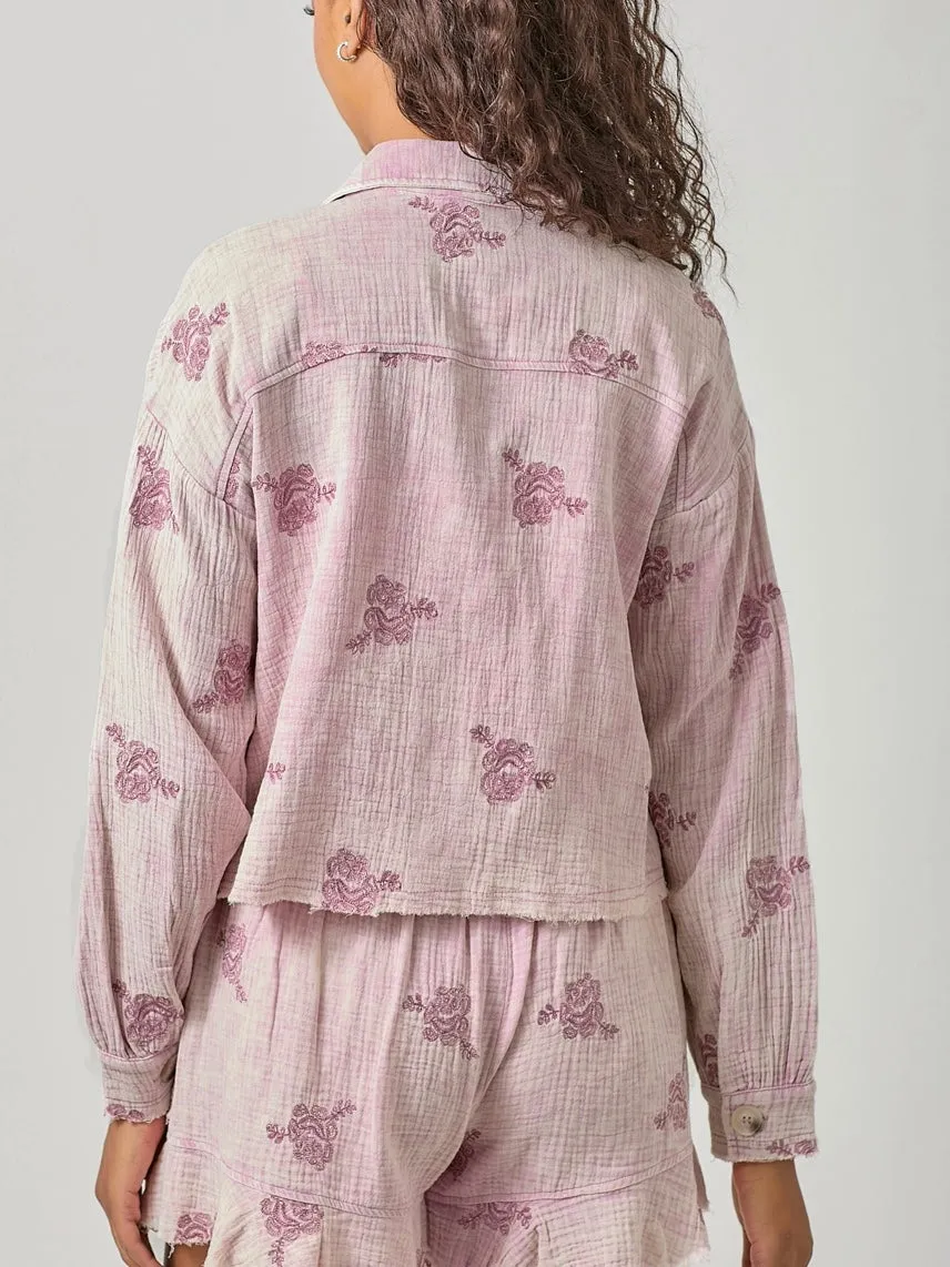 Double Gauze Embroidery Jacket