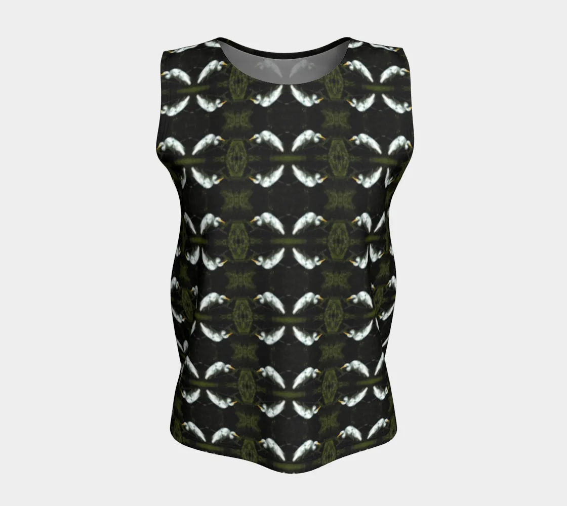 Egret at Rest Loose Tank Top Long