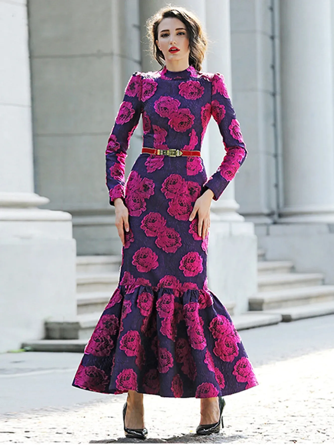 Elegant Brocade Mermaid Dress
