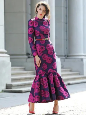 Elegant Brocade Mermaid Dress
