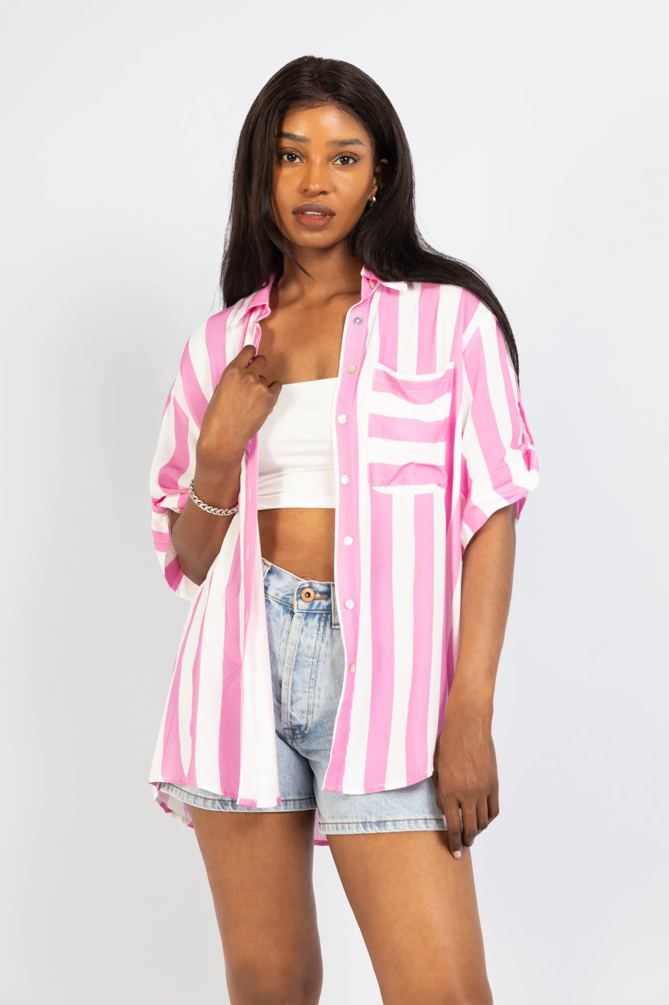 ESTL - Agatha Stripe Shirt - Candy Stripe