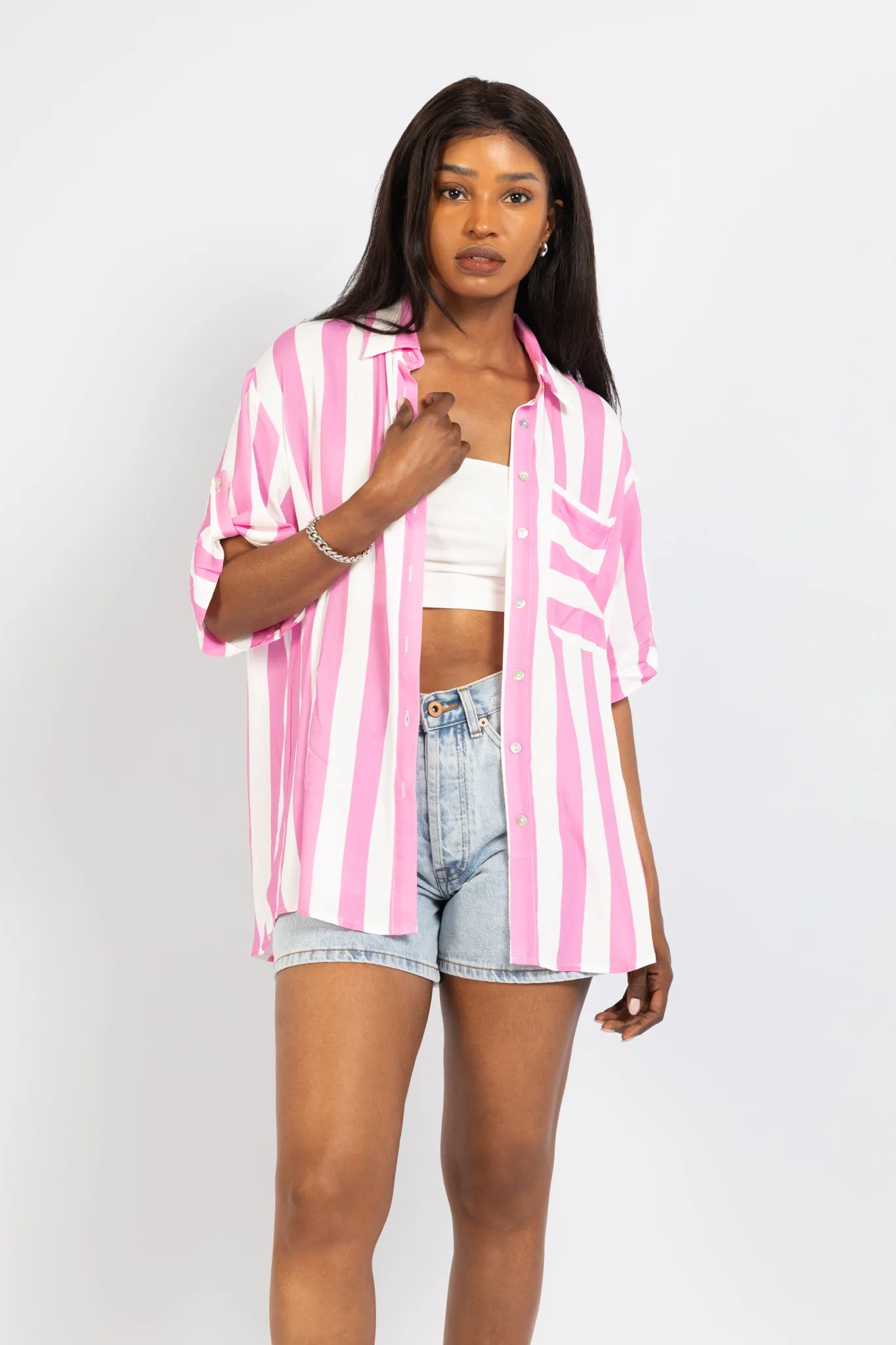 ESTL - Agatha Stripe Shirt - Candy Stripe