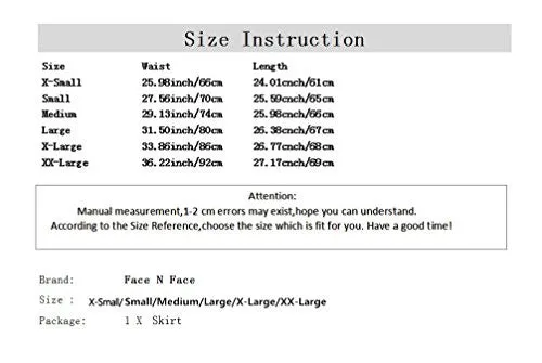 Face N Face Women's High Waisted A line Street Skirt Skater Pleated Full Midi Skirt Medium Black
