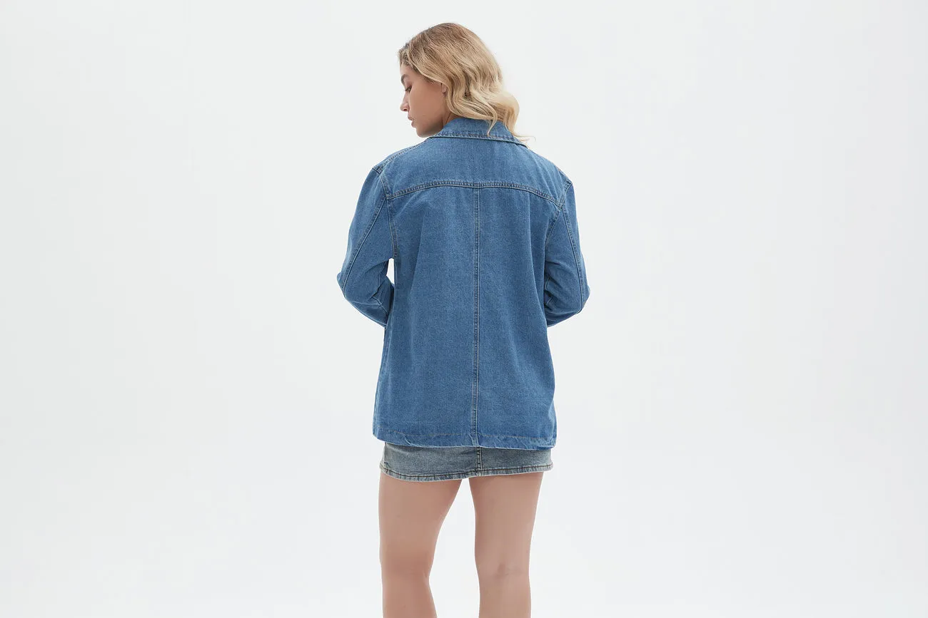 Gabi Oversized Denim Blazer