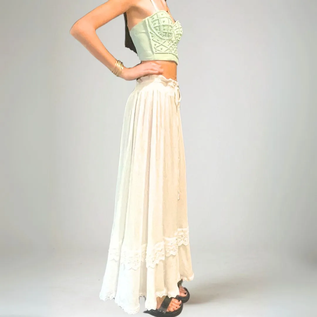 Gardens Of Greece Pearl Lace Skirt