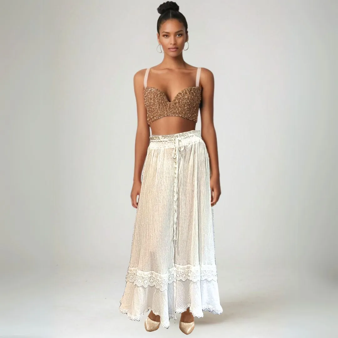 Gardens Of Greece Pearl Lace Skirt