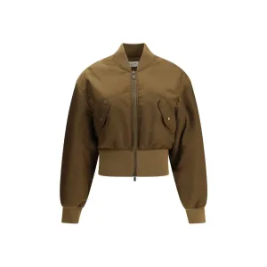 Glossy nylon bomber Jacket