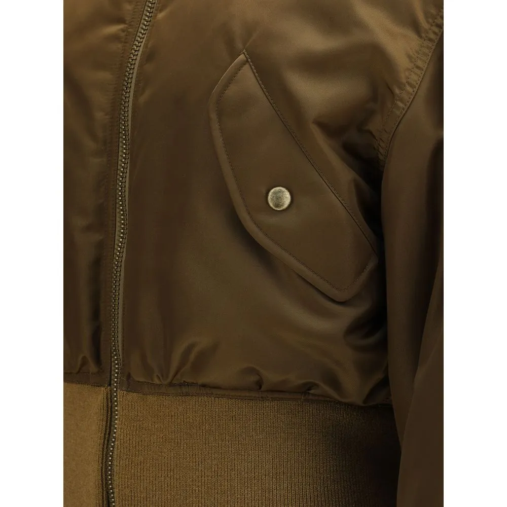 Glossy nylon bomber Jacket