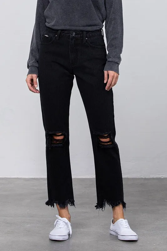 INSANE GENE DESTROYED STRAIGHT JEANS