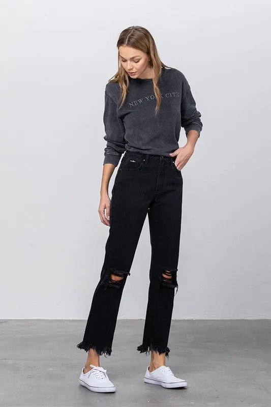 INSANE GENE DESTROYED STRAIGHT JEANS