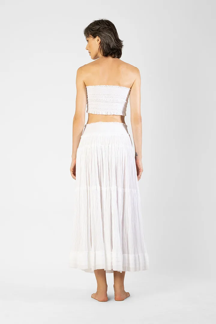 Jaellene - Elasticated top and crinkle skirt set