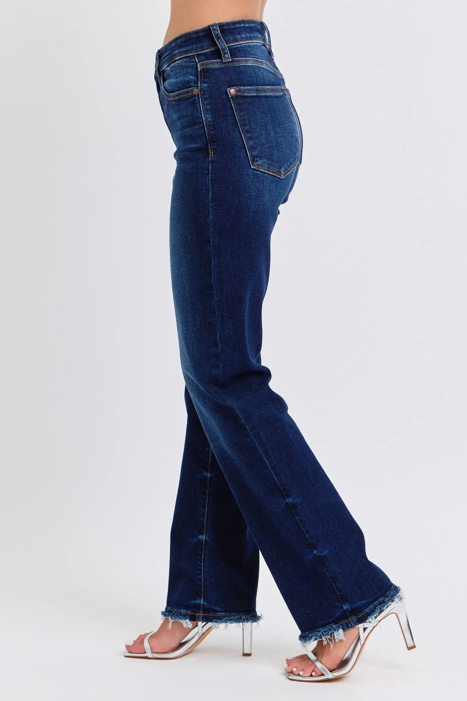 Judy Raw Hem Straight Leg Jeans