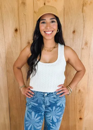 Koa Sweater Tank In White