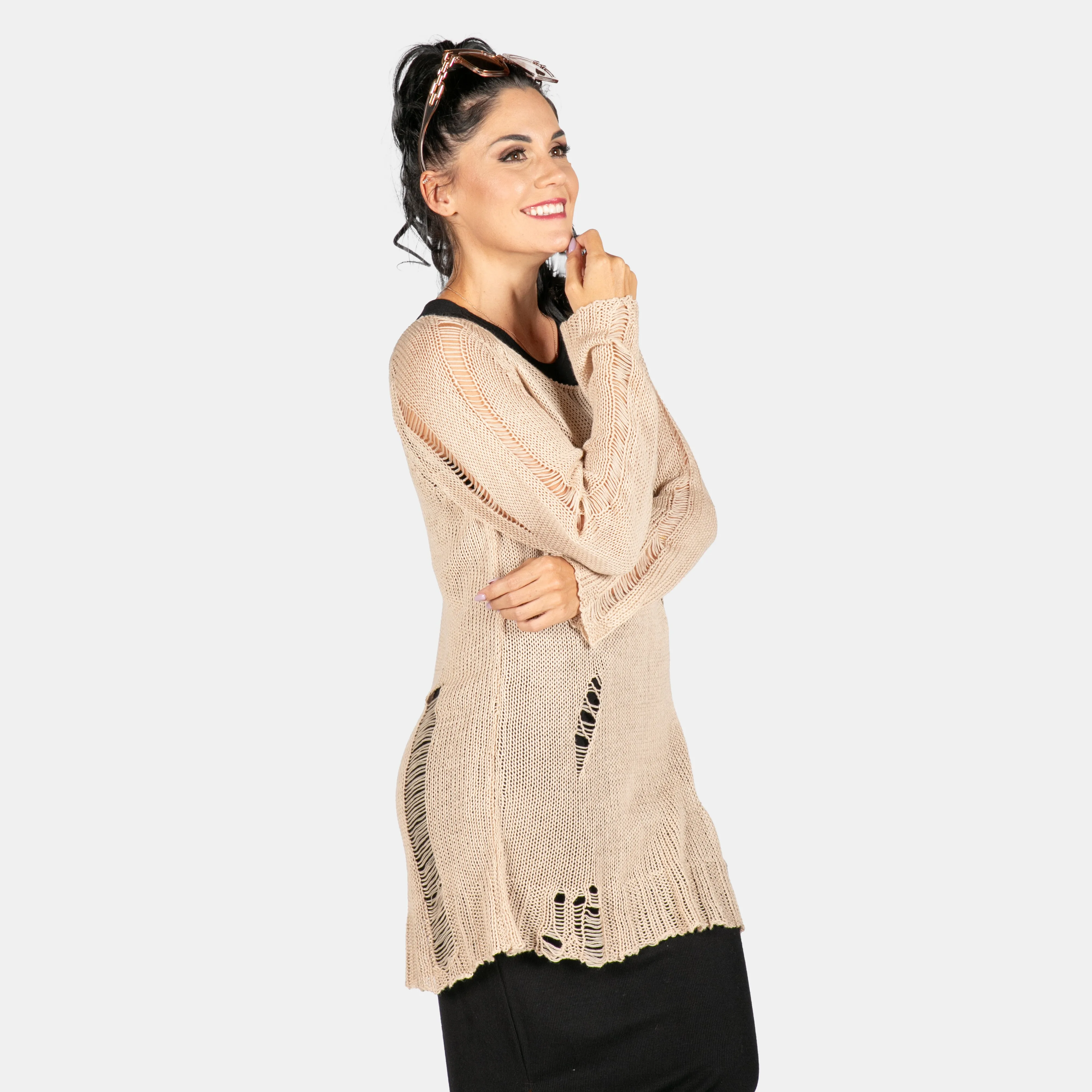 Ladies' Distressed Jersey
