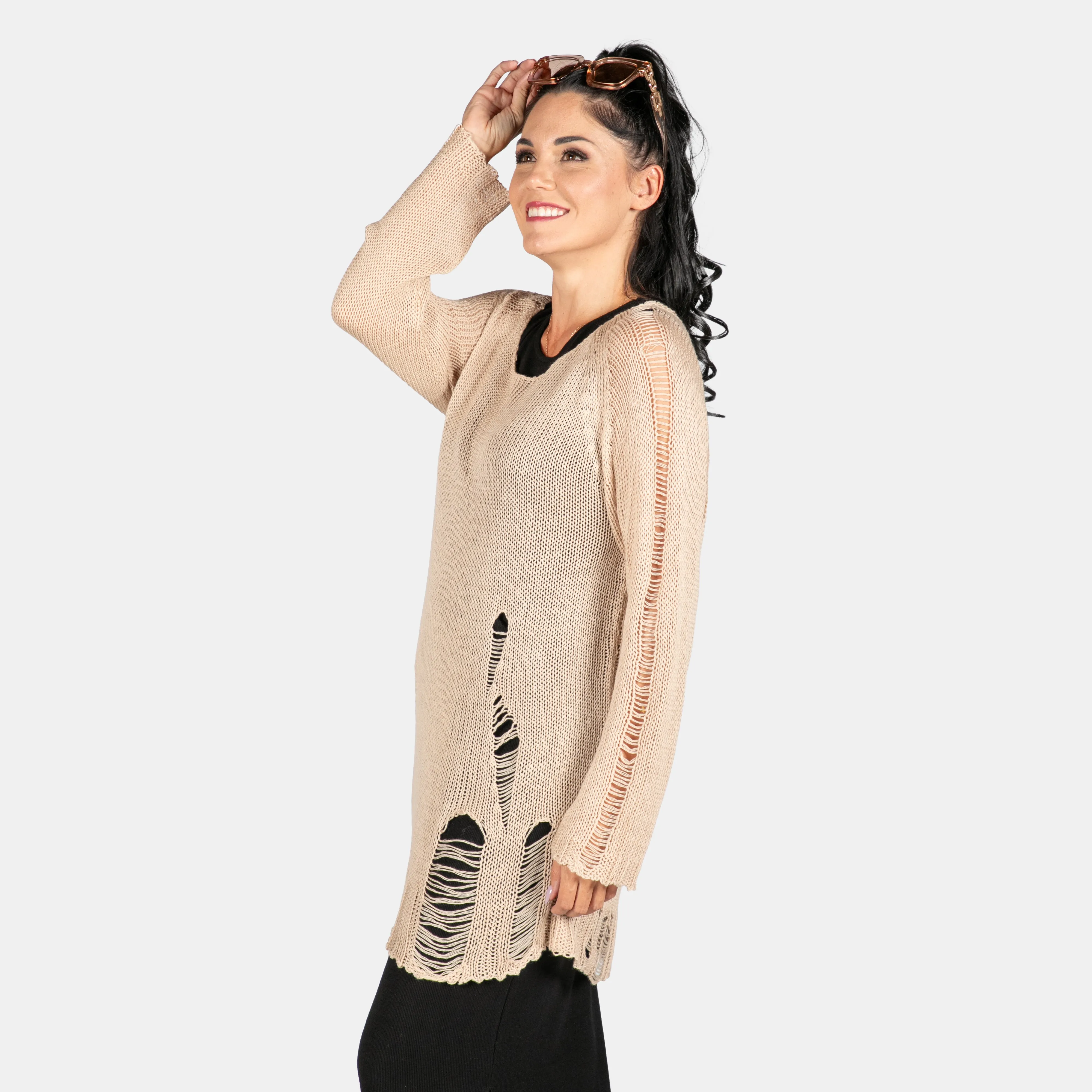 Ladies' Distressed Jersey