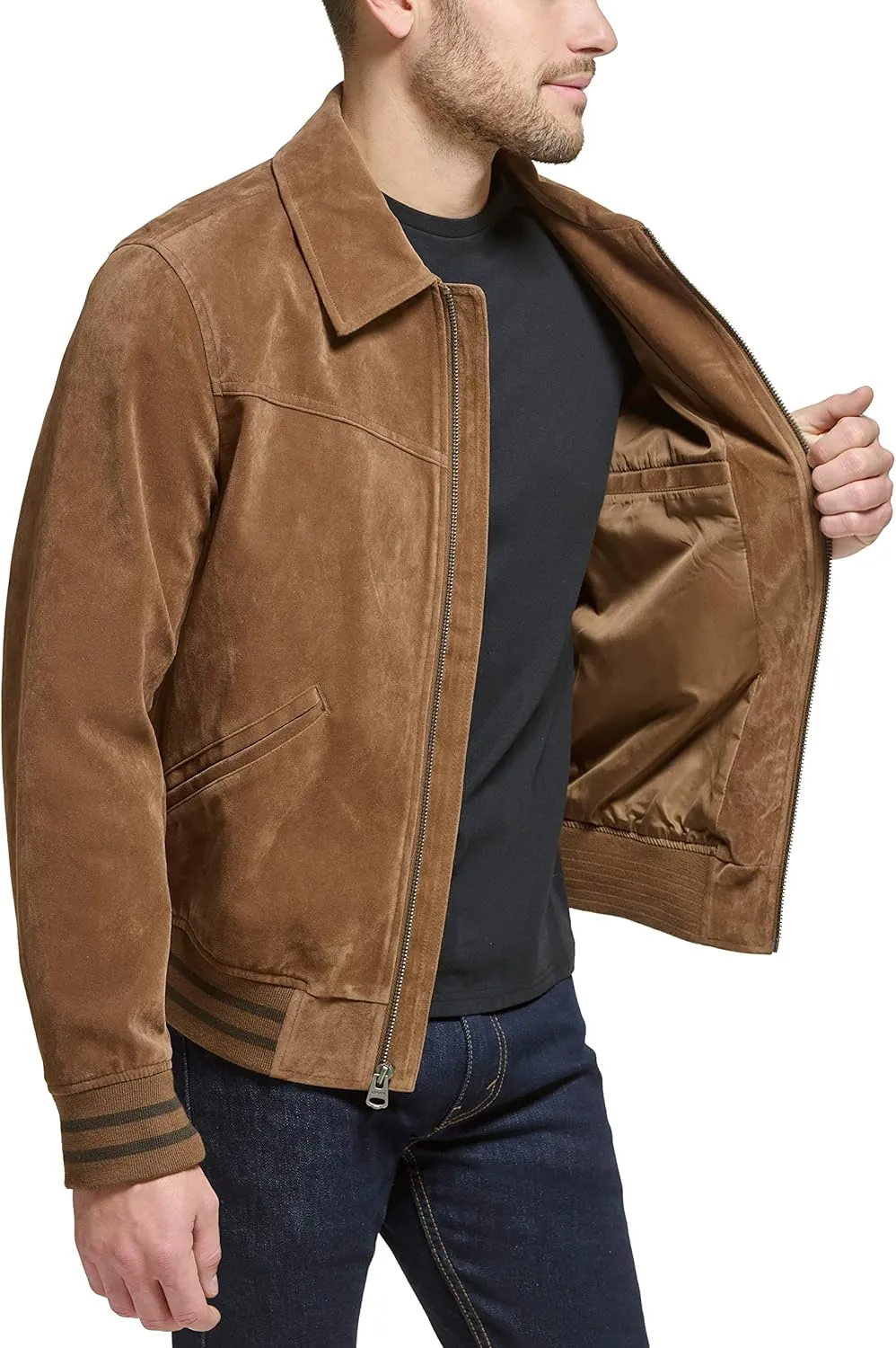 Levi's Men's Faux Suede Varsity Bomber Jacket