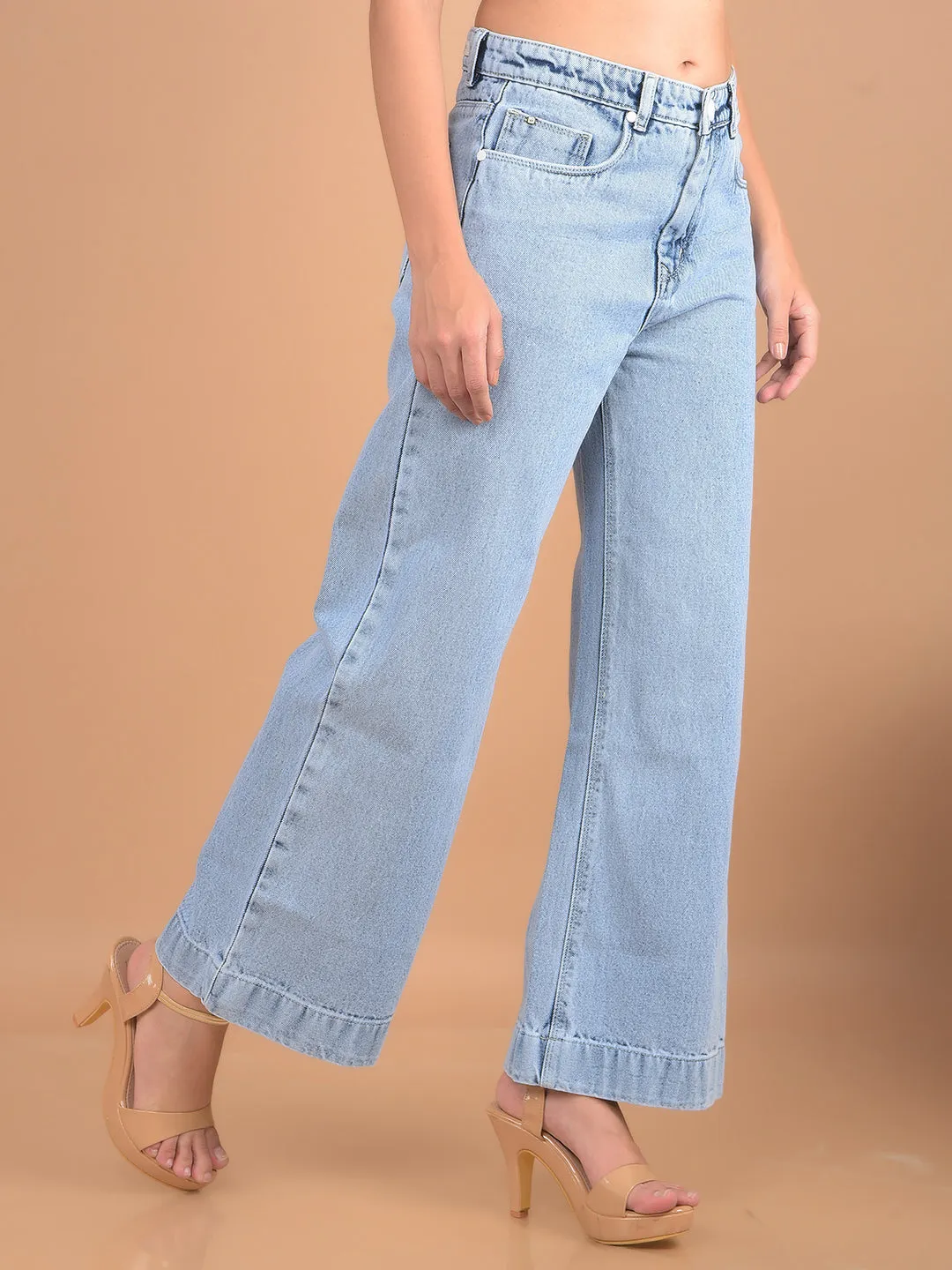 Light Blue Wide Leg Jeans
