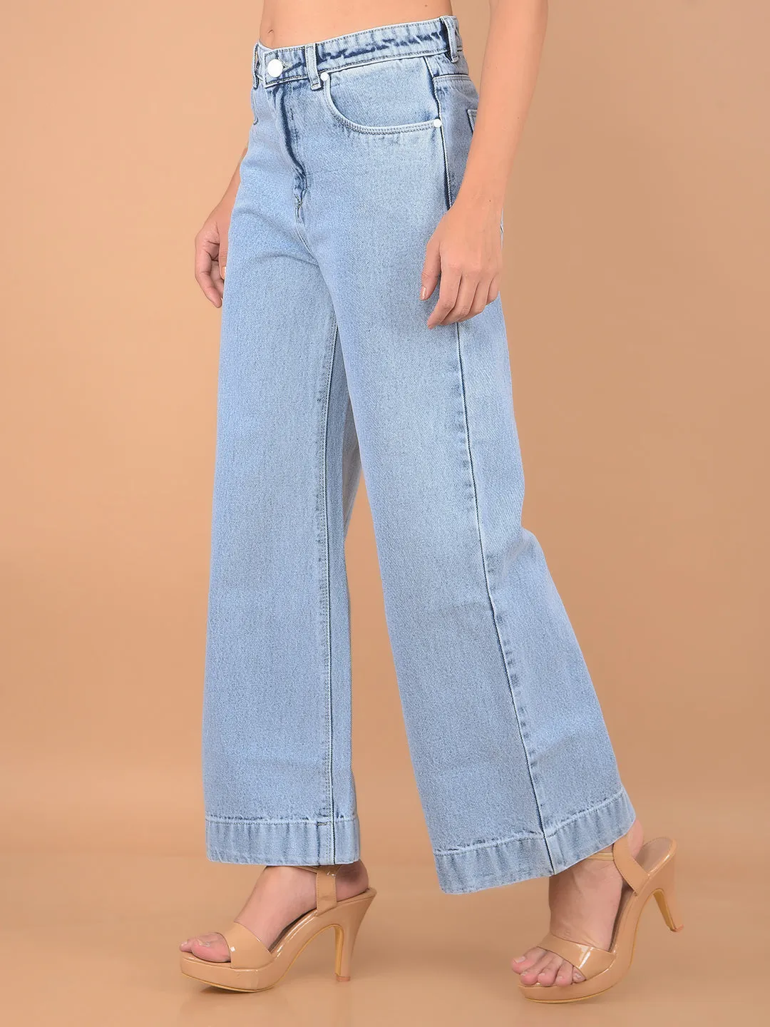 Light Blue Wide Leg Jeans