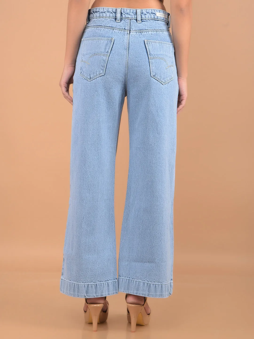 Light Blue Wide Leg Jeans