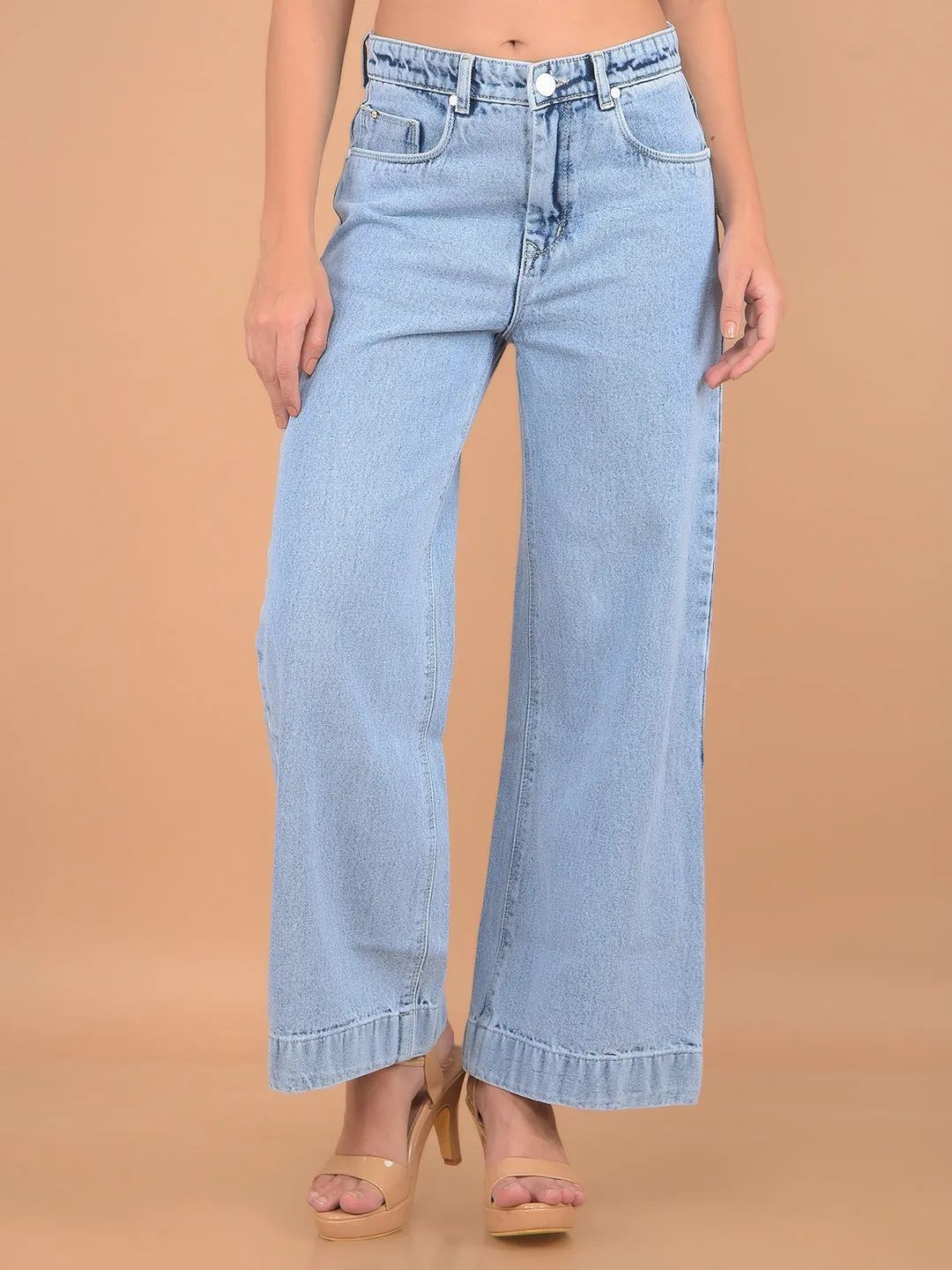 Light Blue Wide Leg Jeans