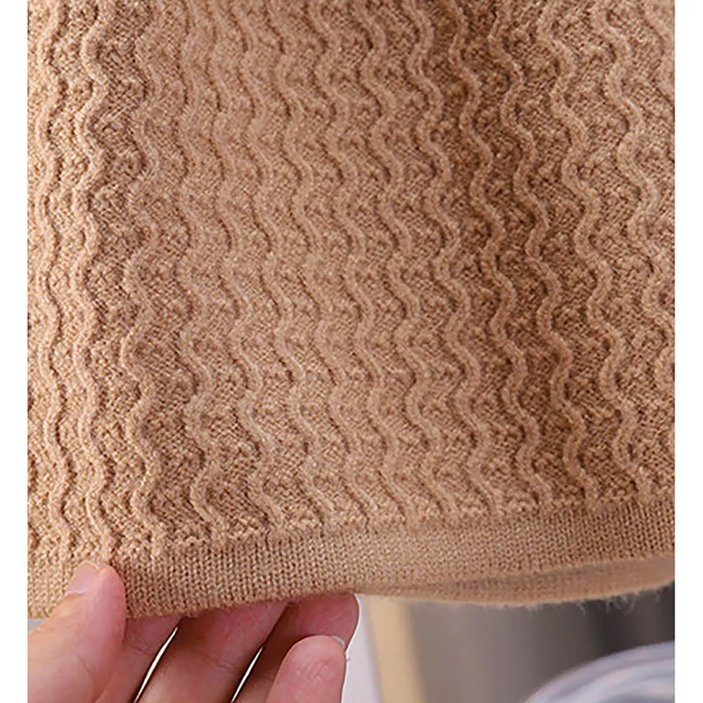Little Surprise Box Brown & Cream Front Floral Jacket Patterned Knitted Frock Winterwear For Girls