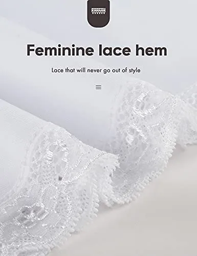 MANCYFIT Half Slip for Women Under Dresses Full Length Long Under Skirt with Lace 36" White Medium