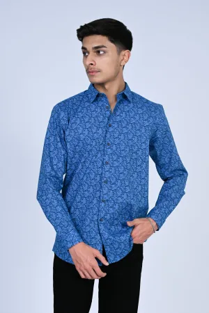 MEN BLUE CASUAL SHIRT