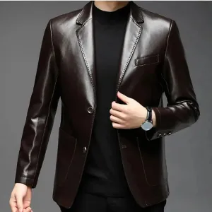 Men Jacket with Button Decoration Long-lasting Wear Men Jacket
