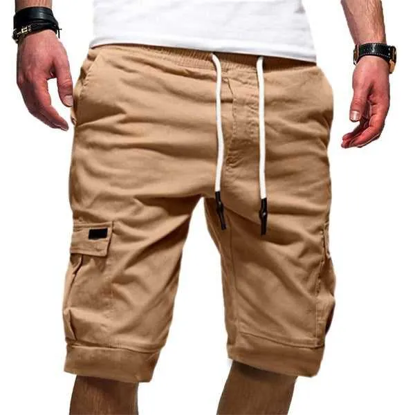 Men’s Casual Jogger Sports Cargo Shorts - Military Combat Workout Gym Trousers