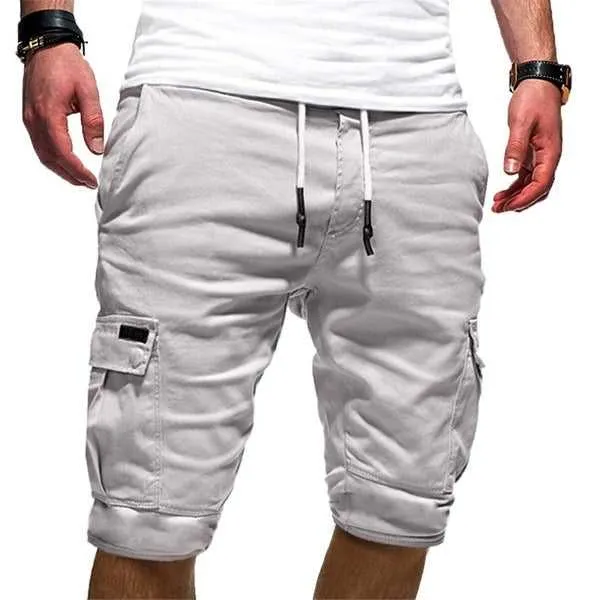 Men’s Casual Jogger Sports Cargo Shorts - Military Combat Workout Gym Trousers