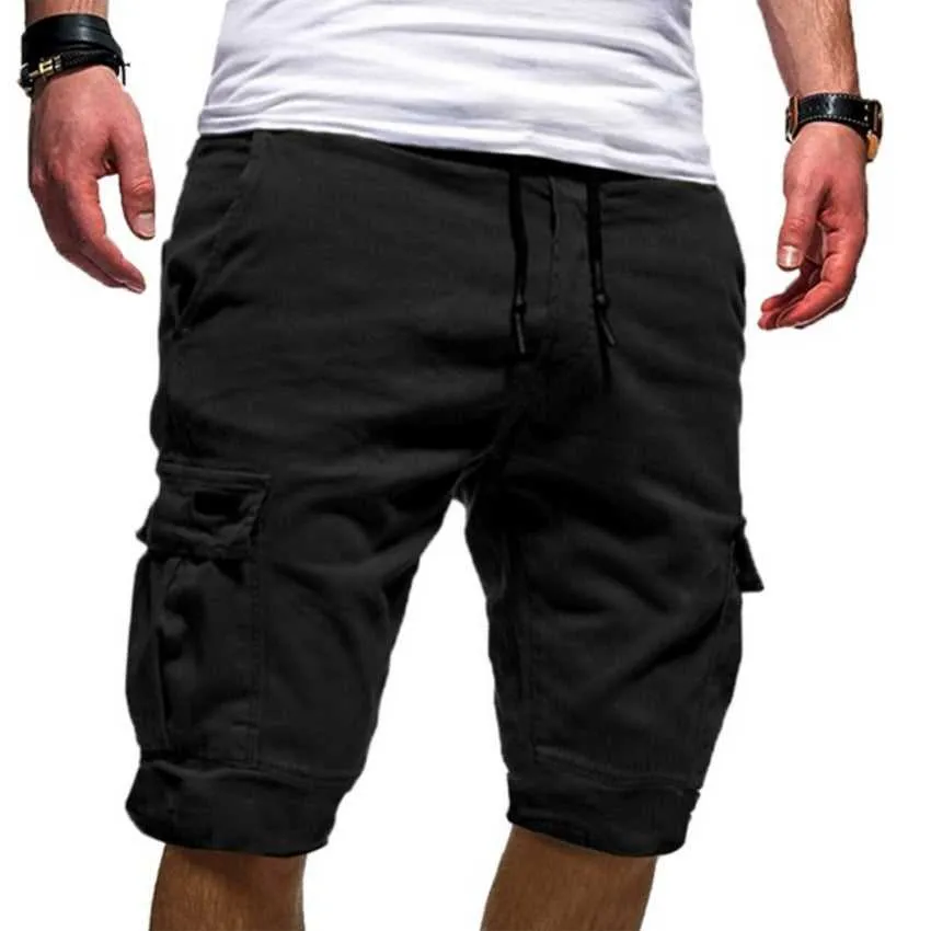 Men’s Casual Jogger Sports Cargo Shorts - Military Combat Workout Gym Trousers