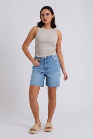 Mid-Wash Bermuda Shorts