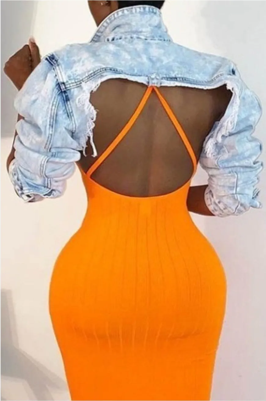 Music Crop Denim Jacket